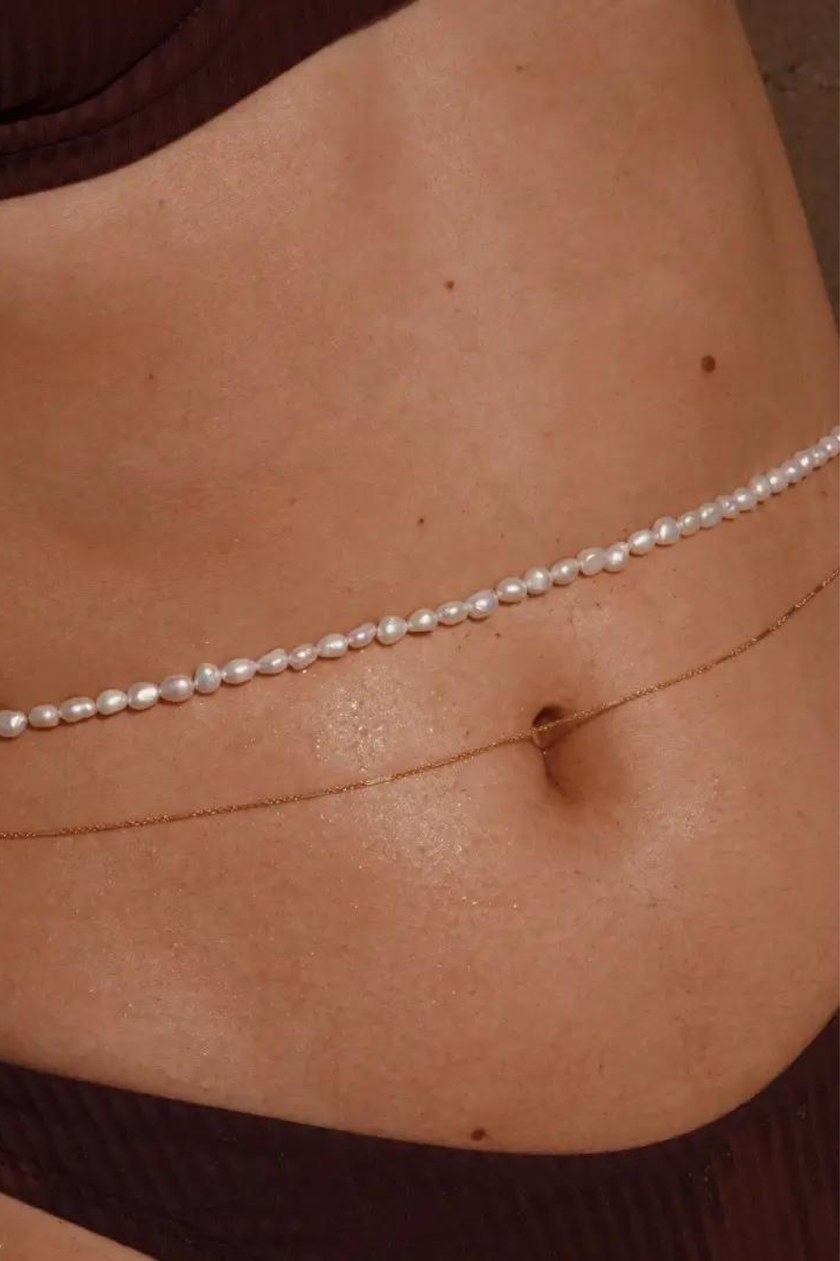 pearl belly chain beachwear accessory 