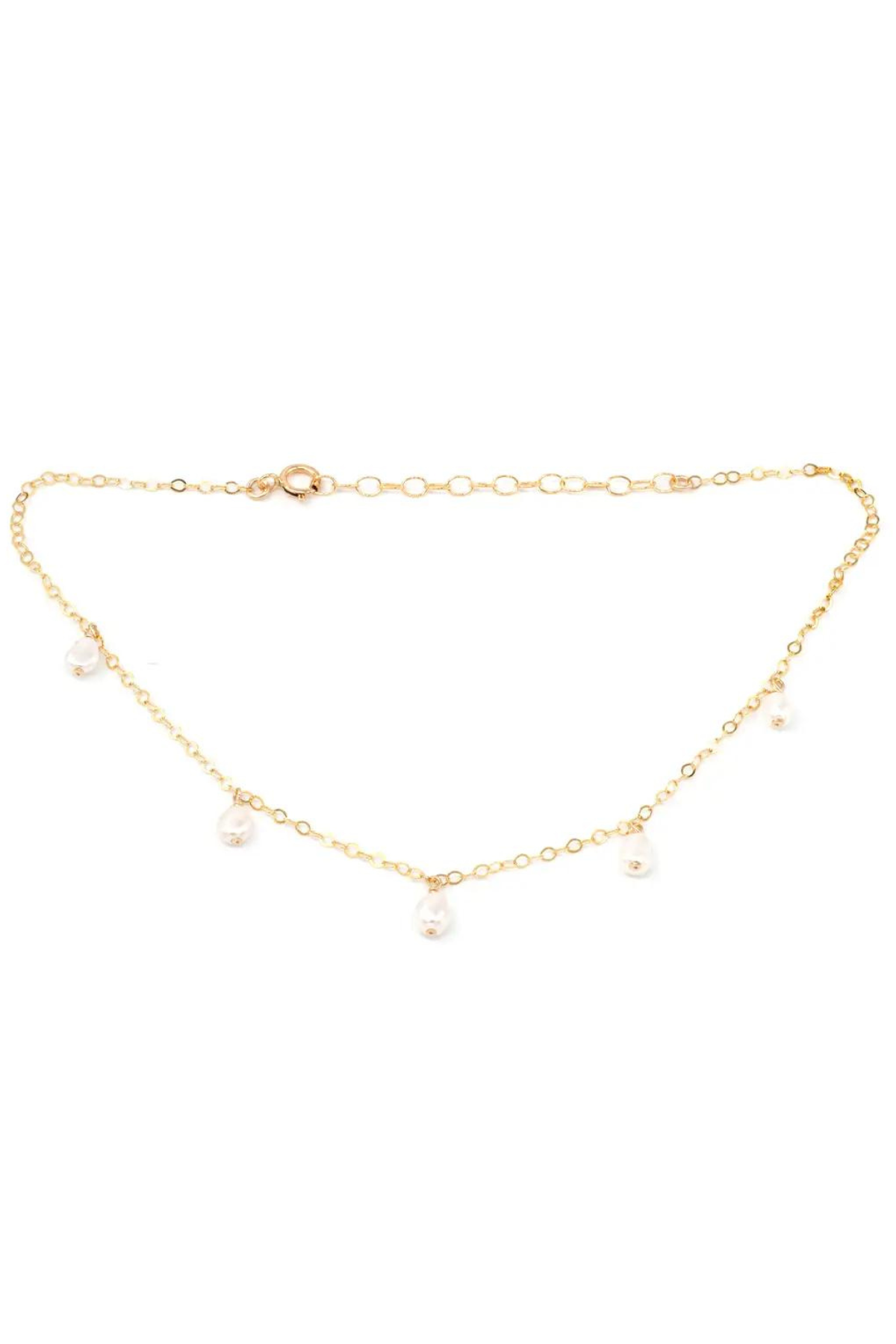 TIHITI GOLD FILLED PEARL ANKLET