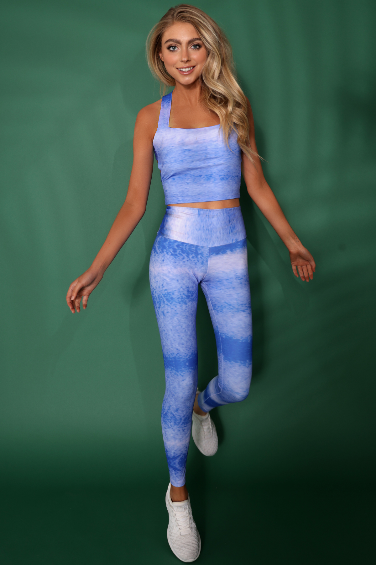 high waist activewear water print legging 