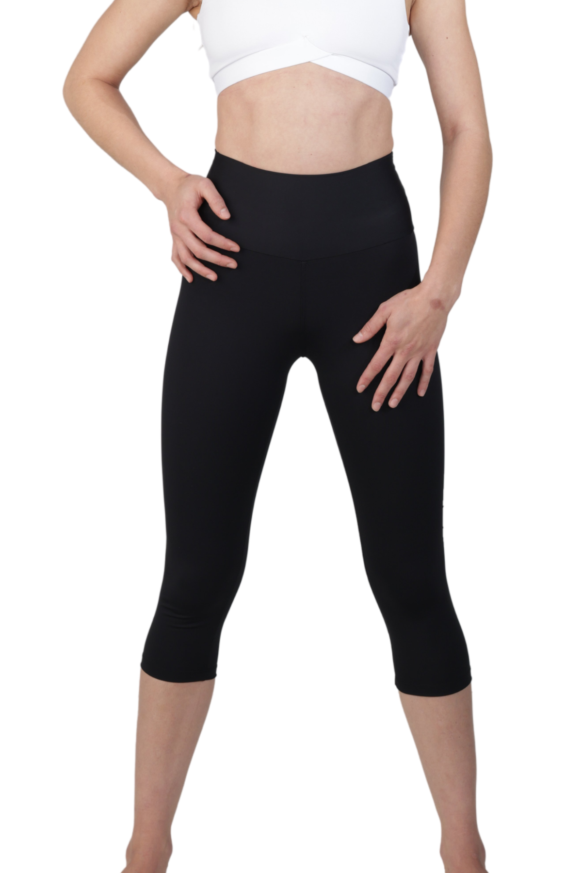 black high waist cellulite reducing cropped legging