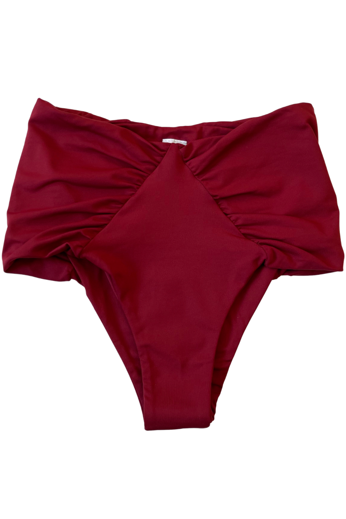 burgundy brazilian high waist bikini bottoms