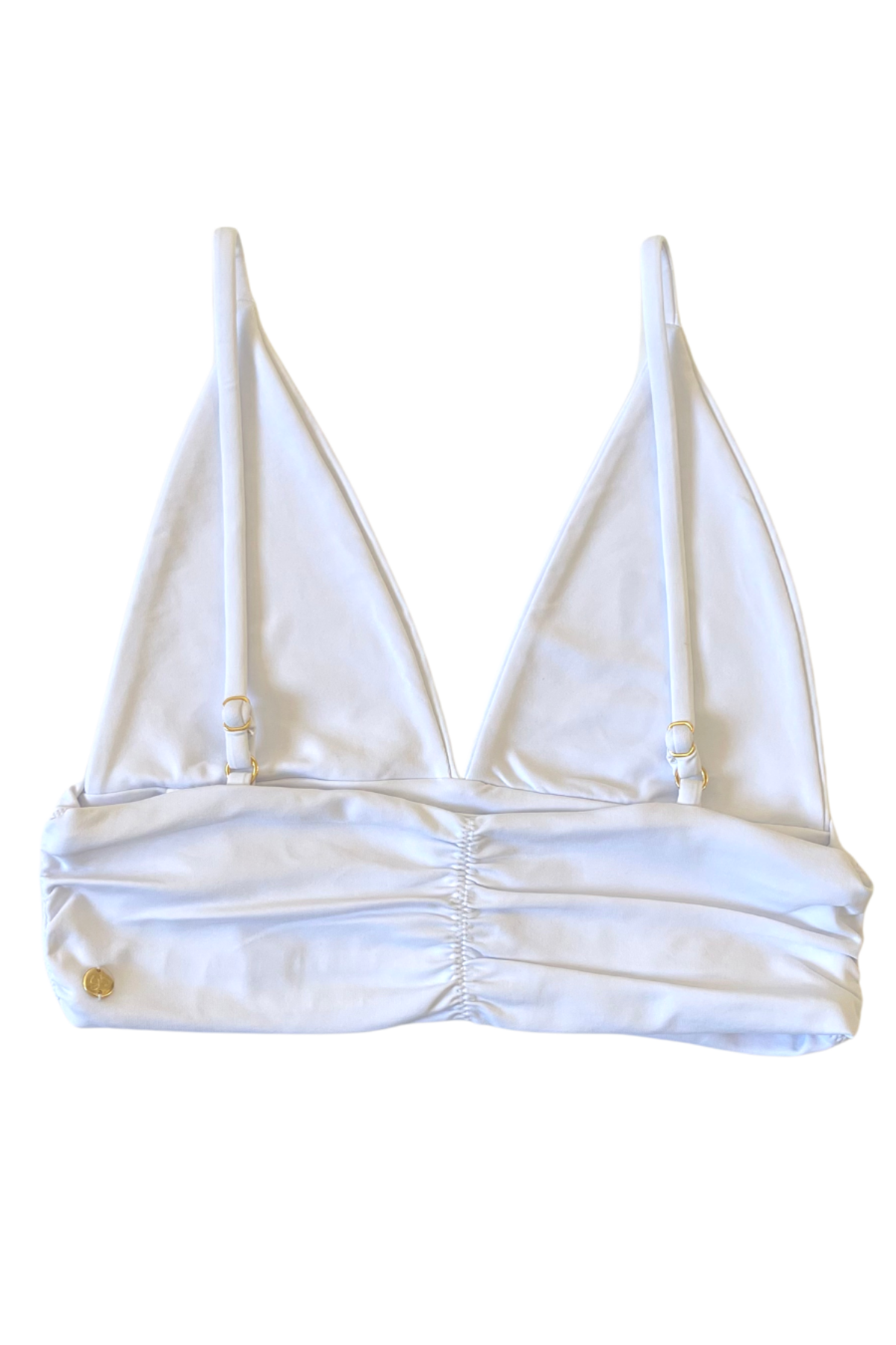 rushing supportive white bikini top