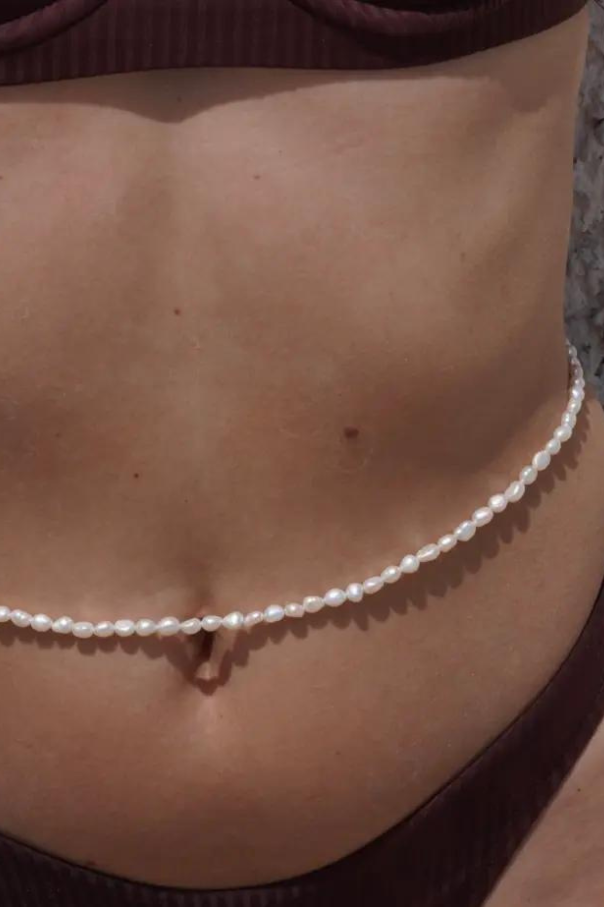 pearl belly chain beachwear accessory 