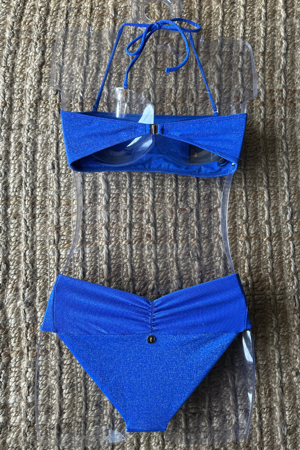 VIVIANE BLUE SHINE  Strapless Bikini Top