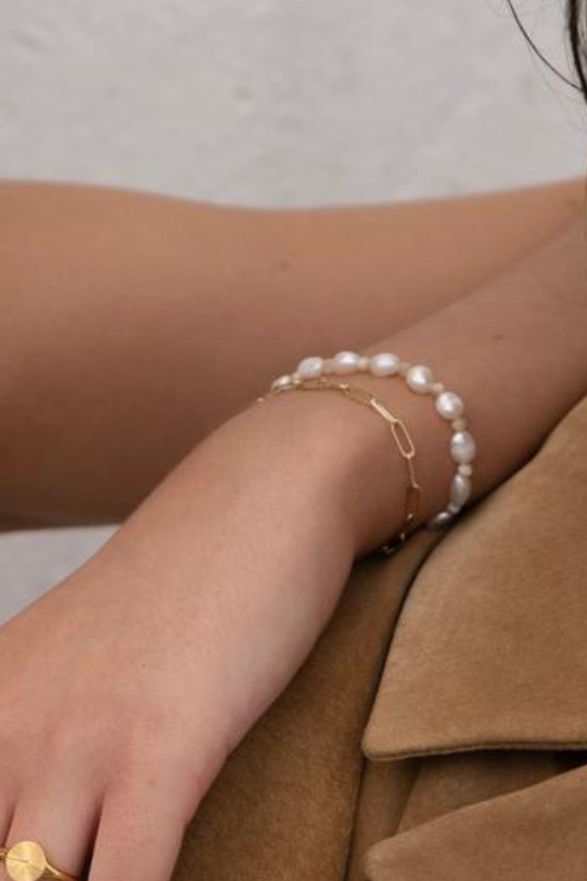 LEENA GOLD FILLED PEARL BRACELET