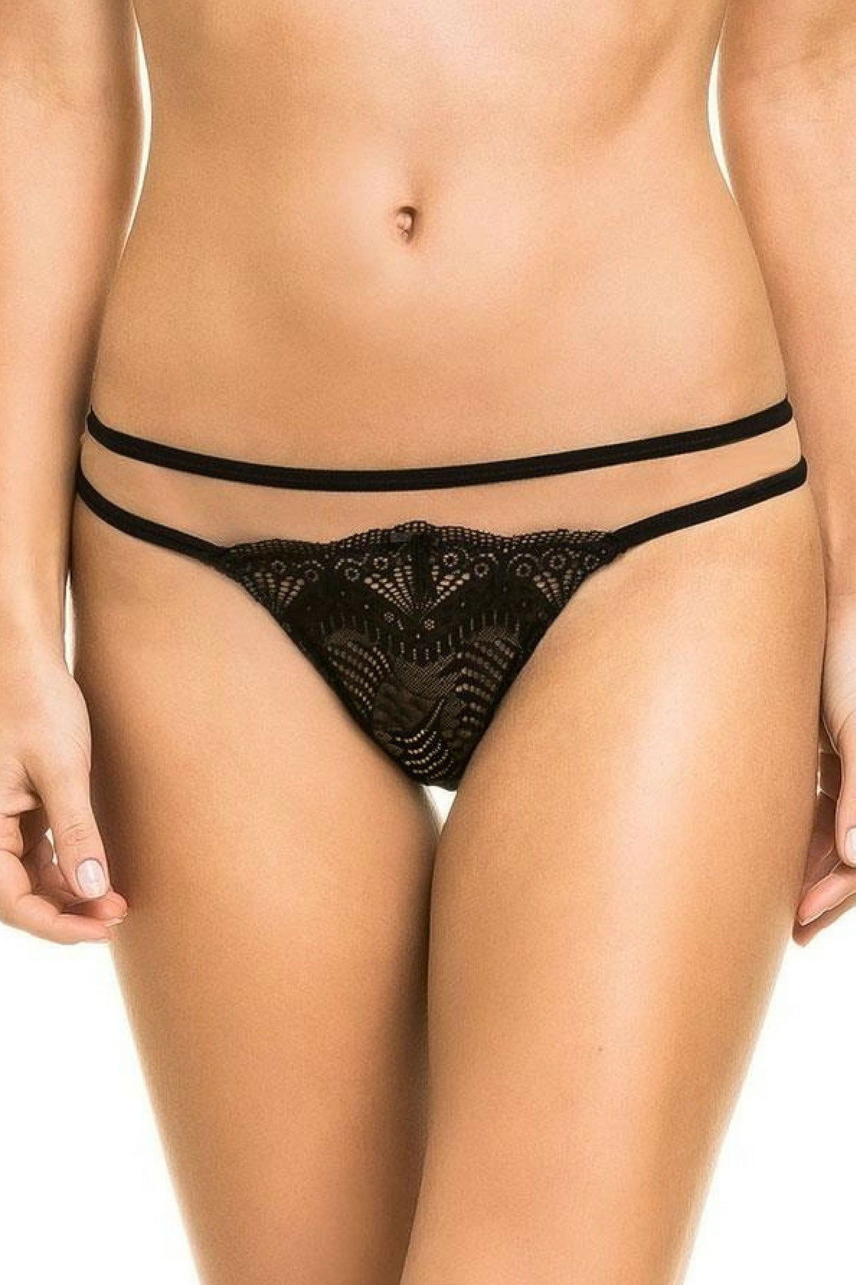 Black Mesh Panties. Brazilian Underwear
