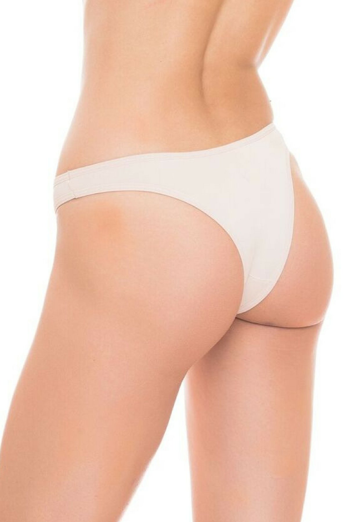 Beige Brazilian tanga underwear panties