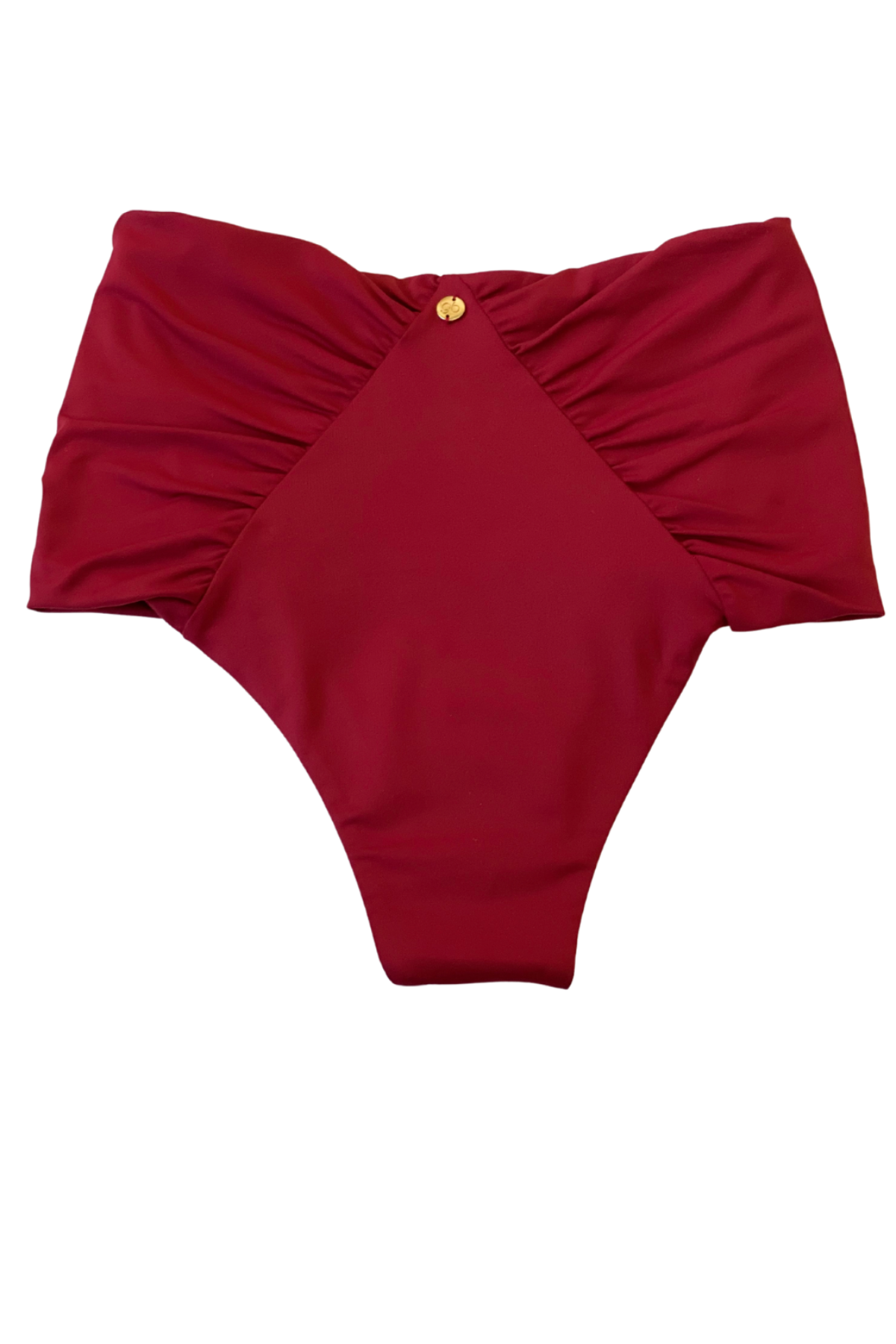 burgundy brazilian high waist bikini bottoms 