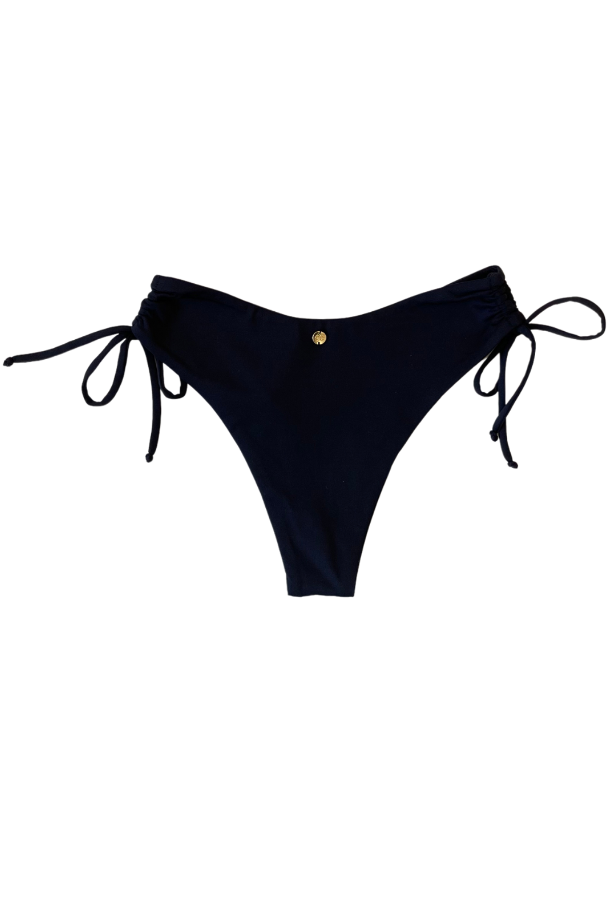 black Brazilian side scrunch bikini bottoms